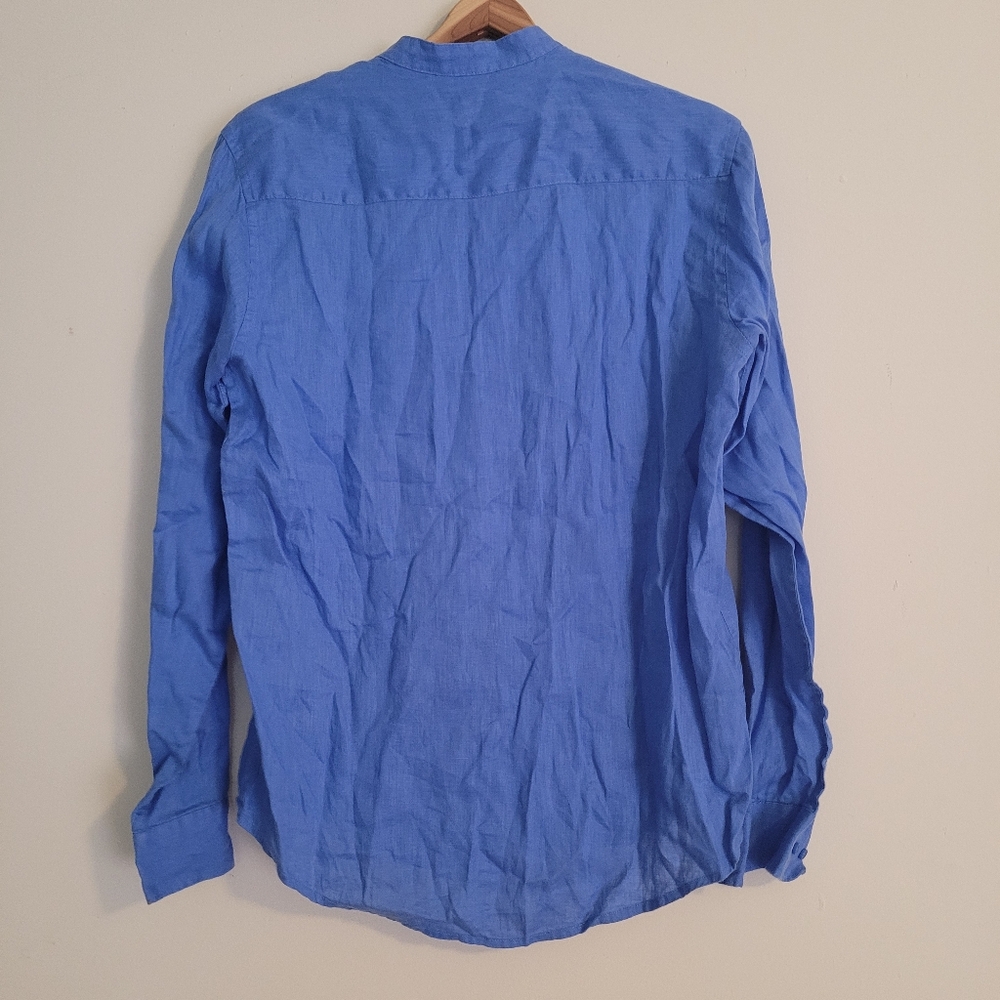 Santorini Linen Collection Button down Collarless Women's - Picture 10 of 13